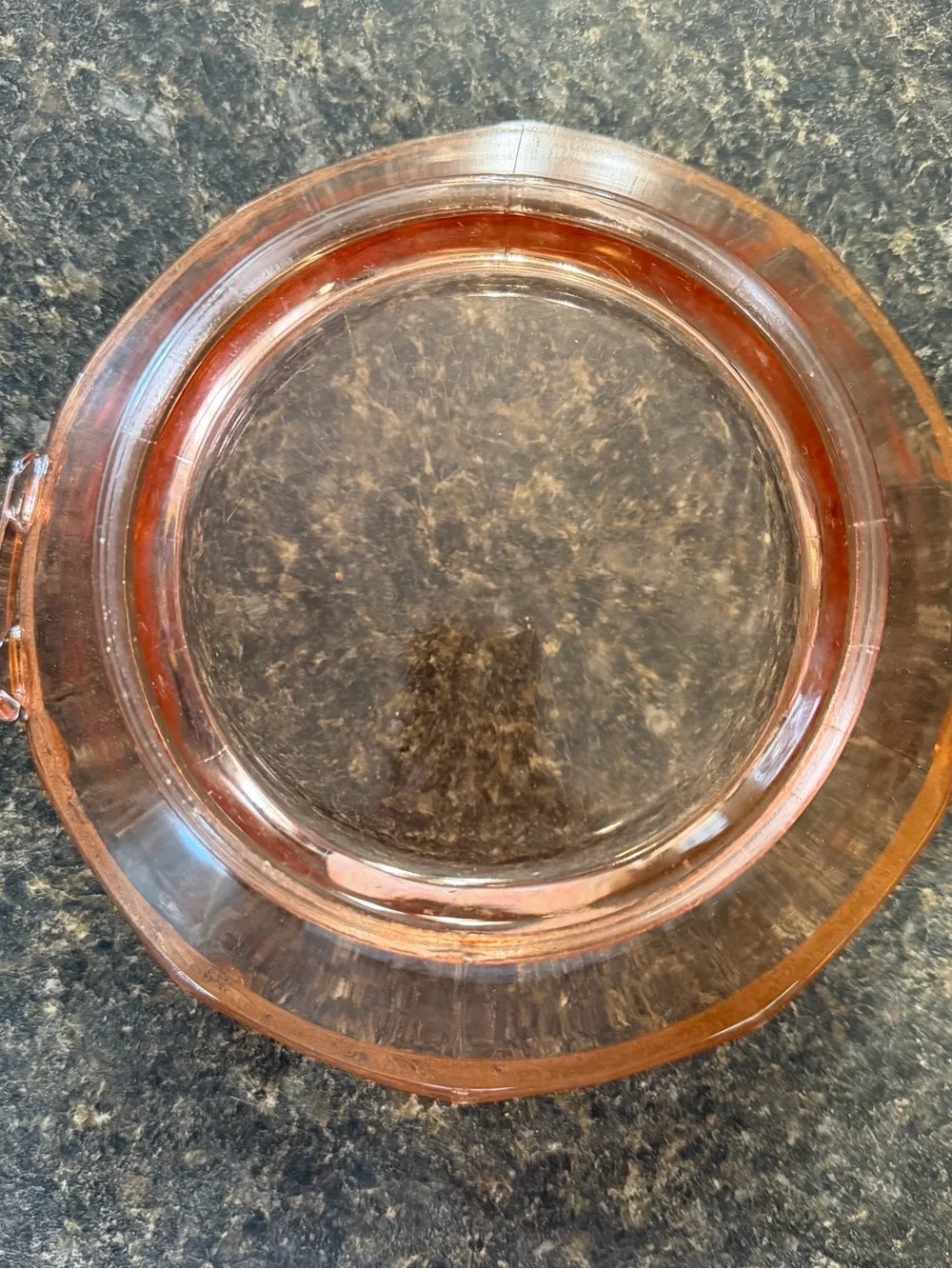 Elegant Gold-Trim Glass Serving Bowl - Pink Glass with Gold Accent